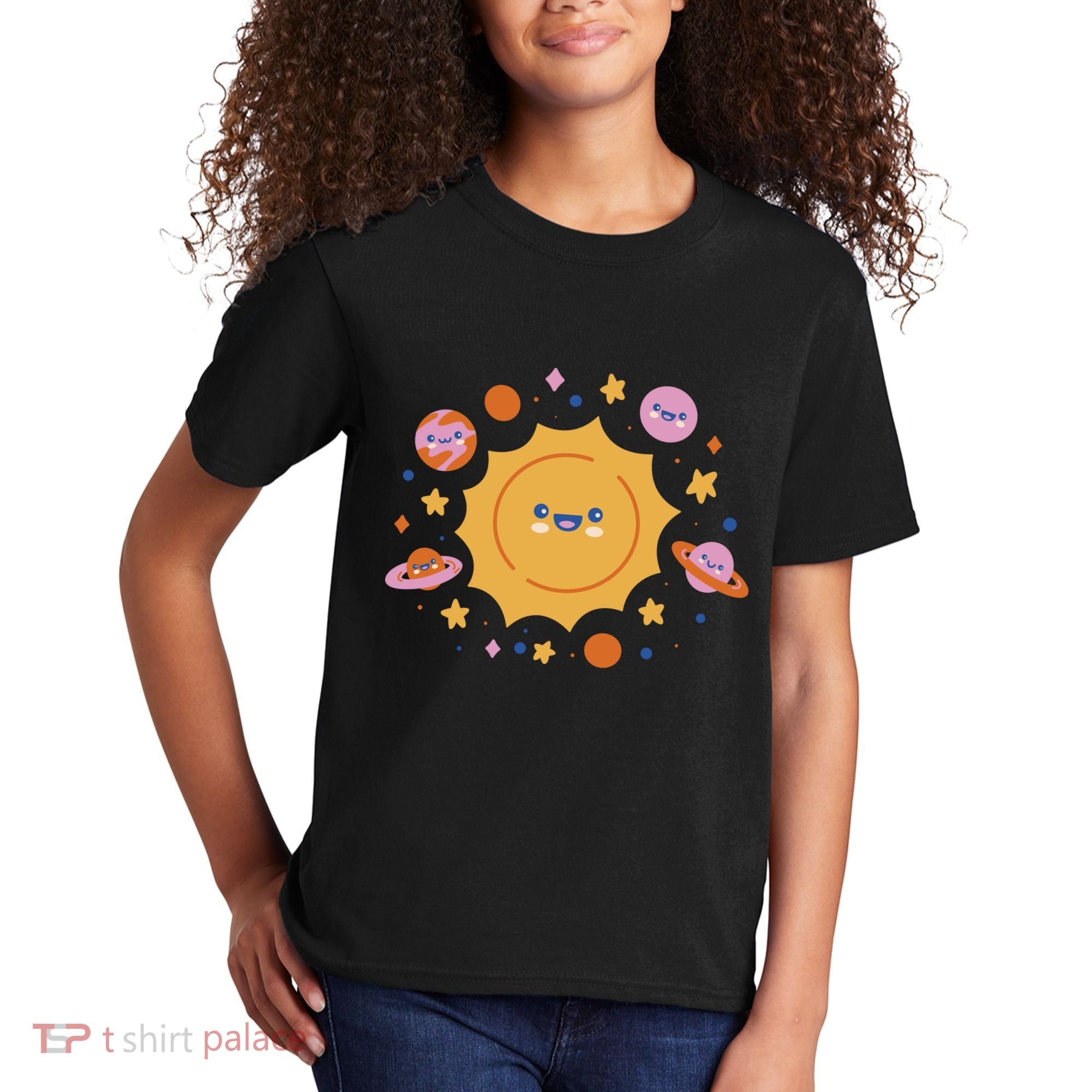 Solar System Cute Cartoon Kids T-Shirt