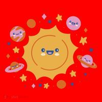 Solar System Cute Cartoon Santa Hat thumb 1