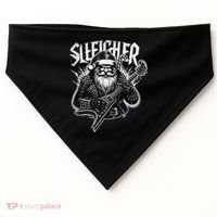 Sleigher Santa Claus Rock Christmas Funny Hail Santa Great Gift USA-Made Doggie Bandana thumb 0