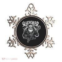 Sleigher Santa Claus Rock Christmas Funny Hail Santa Great Gift Ornament thumb 0