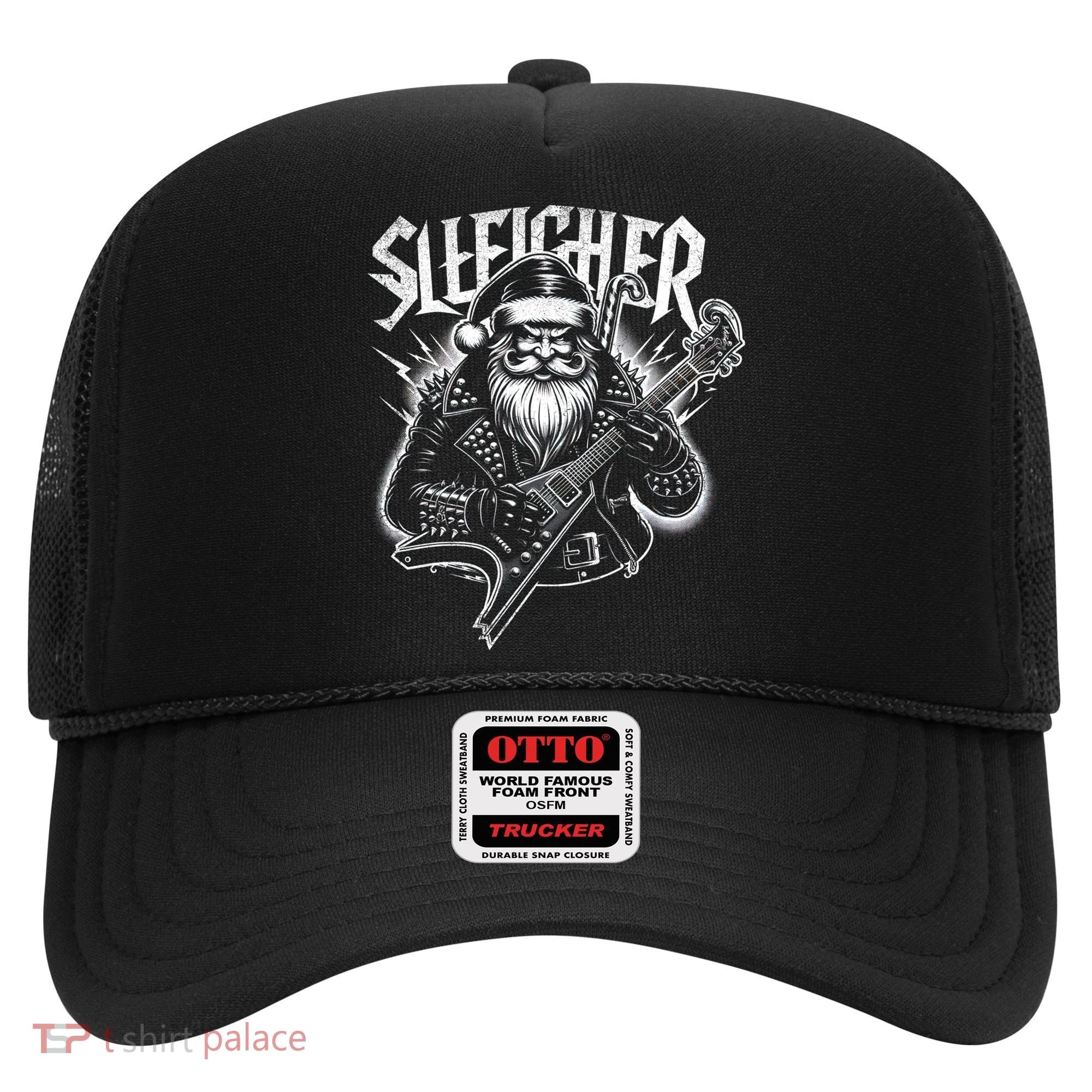 Sleigher Santa Claus Rock Christmas Funny Hail Santa Great Gift Hat