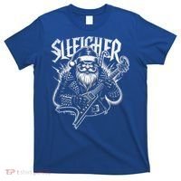 Sleigher Santa Claus Rock Christmas Funny Hail Santa Great Gift T-Shirt thumb 0