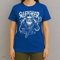 Sleigher Santa Claus Rock Christmas Funny Hail Santa Great Gift T-Shirt thumb 4