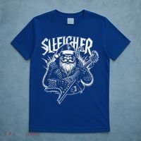 Sleigher Santa Claus Rock Christmas Funny Hail Santa Great Gift T-Shirt thumb 5