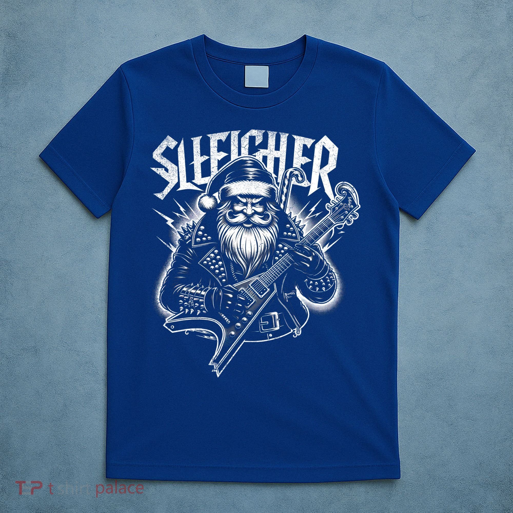 Sleigher Santa Claus Rock Christmas Funny Hail Santa Great Gift T-Shirt