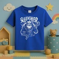 Sleigher Santa Claus Rock Christmas Funny Hail Santa Great Gift Toddler T-Shirt thumb 3