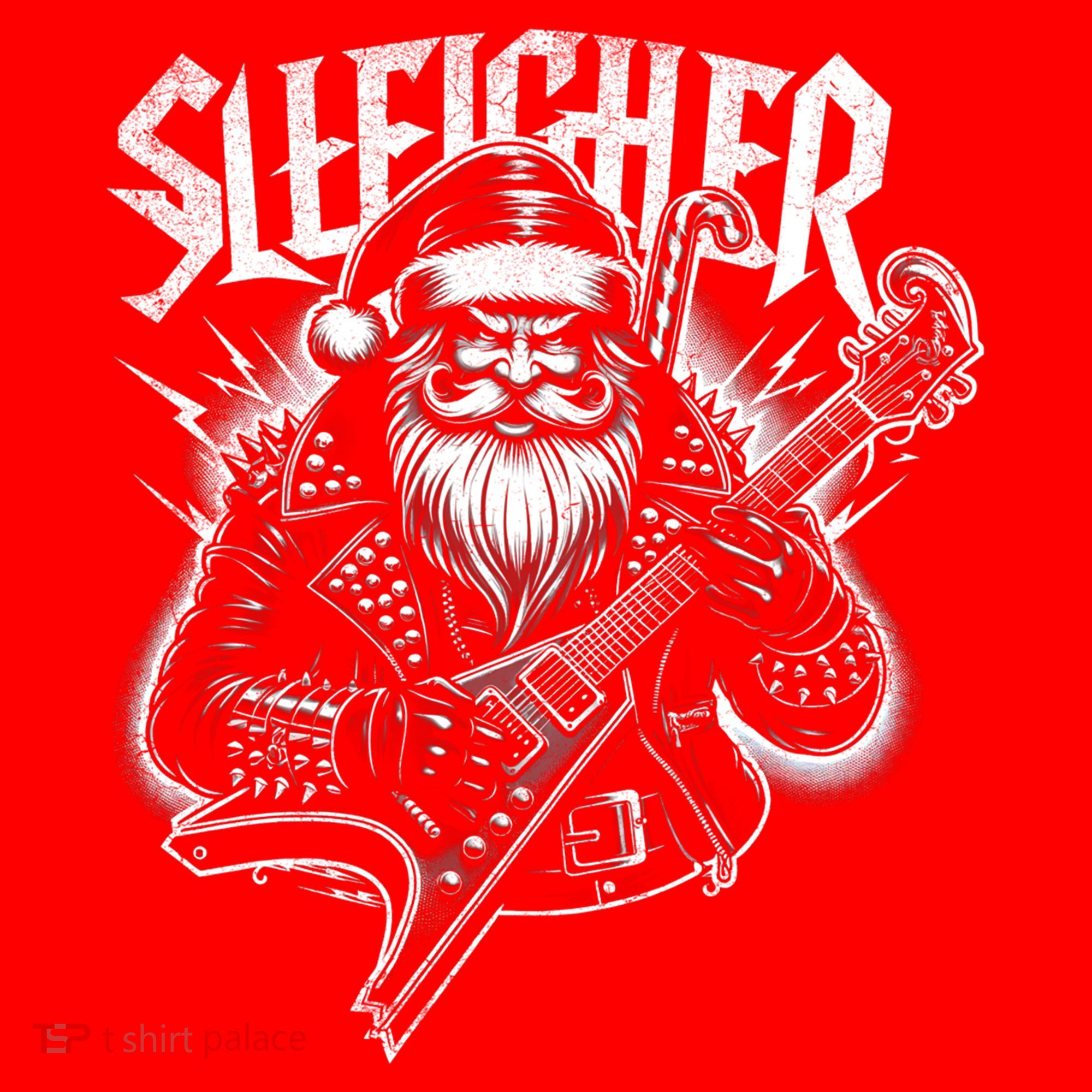 Sleigher Santa Claus Rock Christmas Funny Hail Santa Great Gift Santa Hat