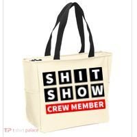 Shit Show Crew Member Funny Sarcastic Adult Saying Novelty Tote Bag thumb 2