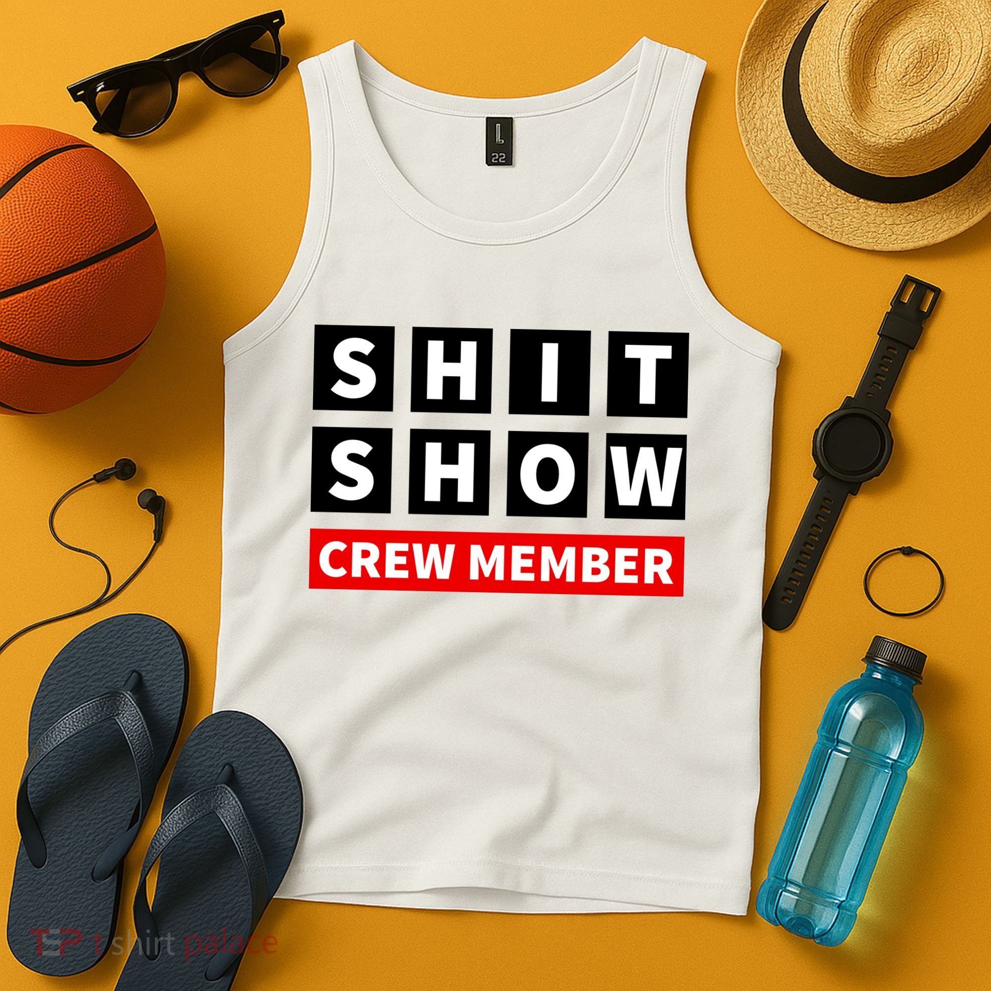 Shit Show Crew Member Funny Sarcastic Adult Saying Novelty Tank Top