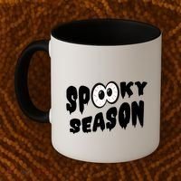 Spooky Season Crazy Eyes Halloween Coffee Mug thumb 2