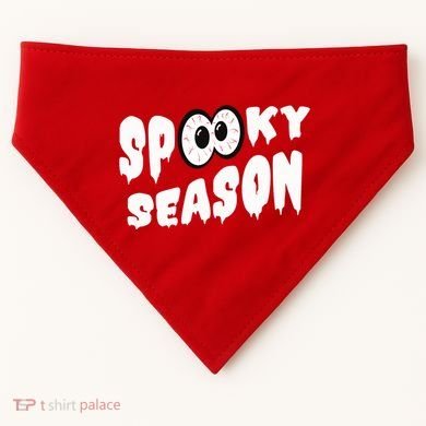 Spooky Season Crazy Eyes Halloween USA-Made Doggie Bandana