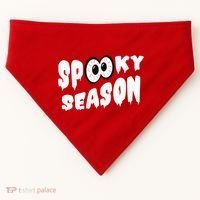 Spooky Season Crazy Eyes Halloween USA-Made Doggie Bandana thumb 0