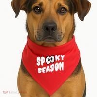 Spooky Season Crazy Eyes Halloween USA-Made Doggie Bandana thumb 1