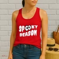 Spooky Season Crazy Eyes Halloween Women's Tank Top thumb 2