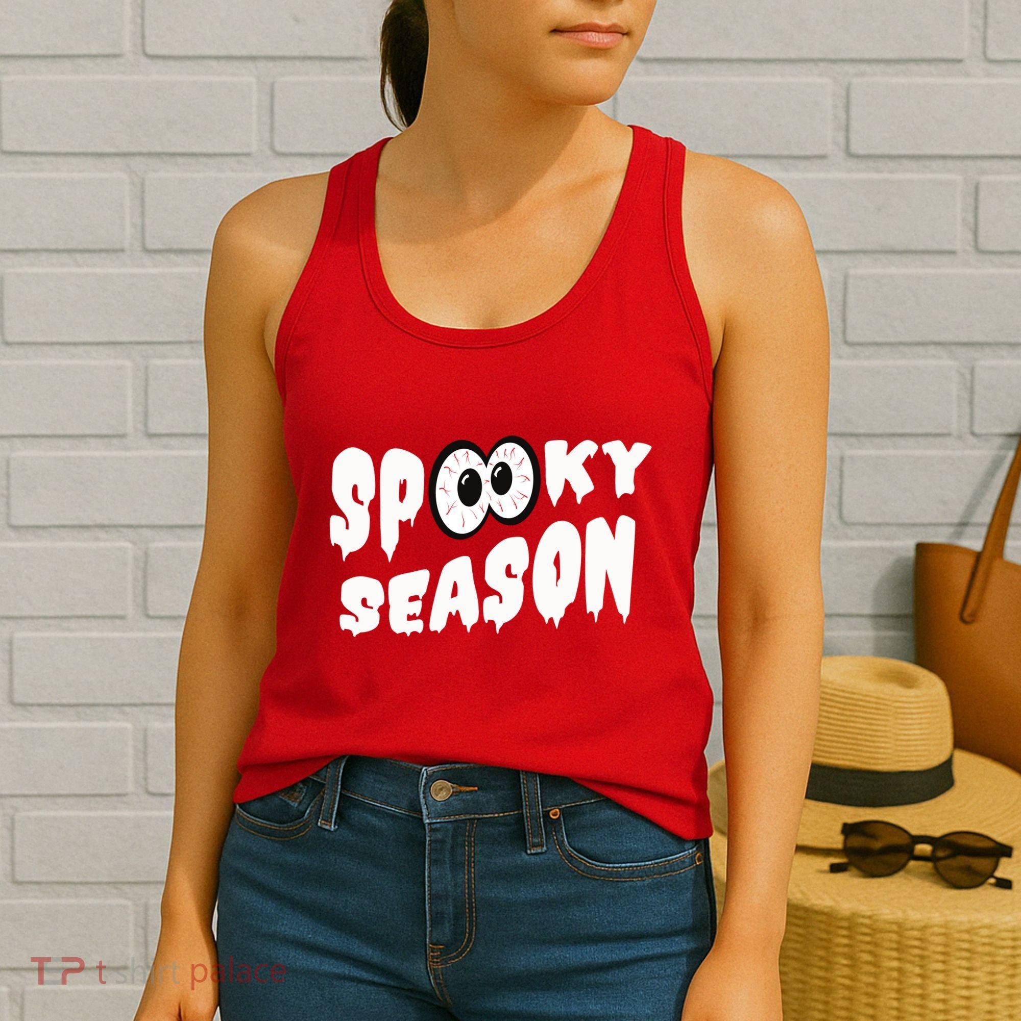 Spooky Season Crazy Eyes Halloween Women's Tank Top