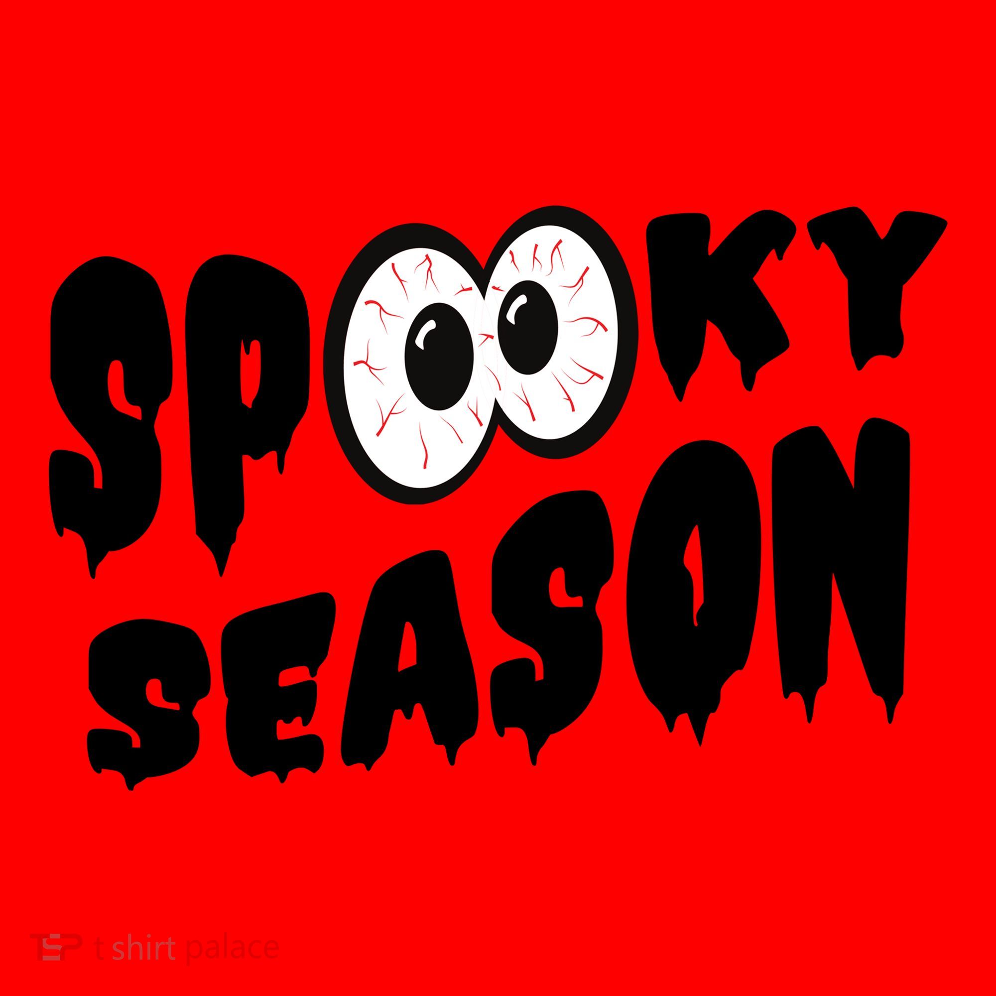 Spooky Season Crazy Eyes Halloween Santa Hat