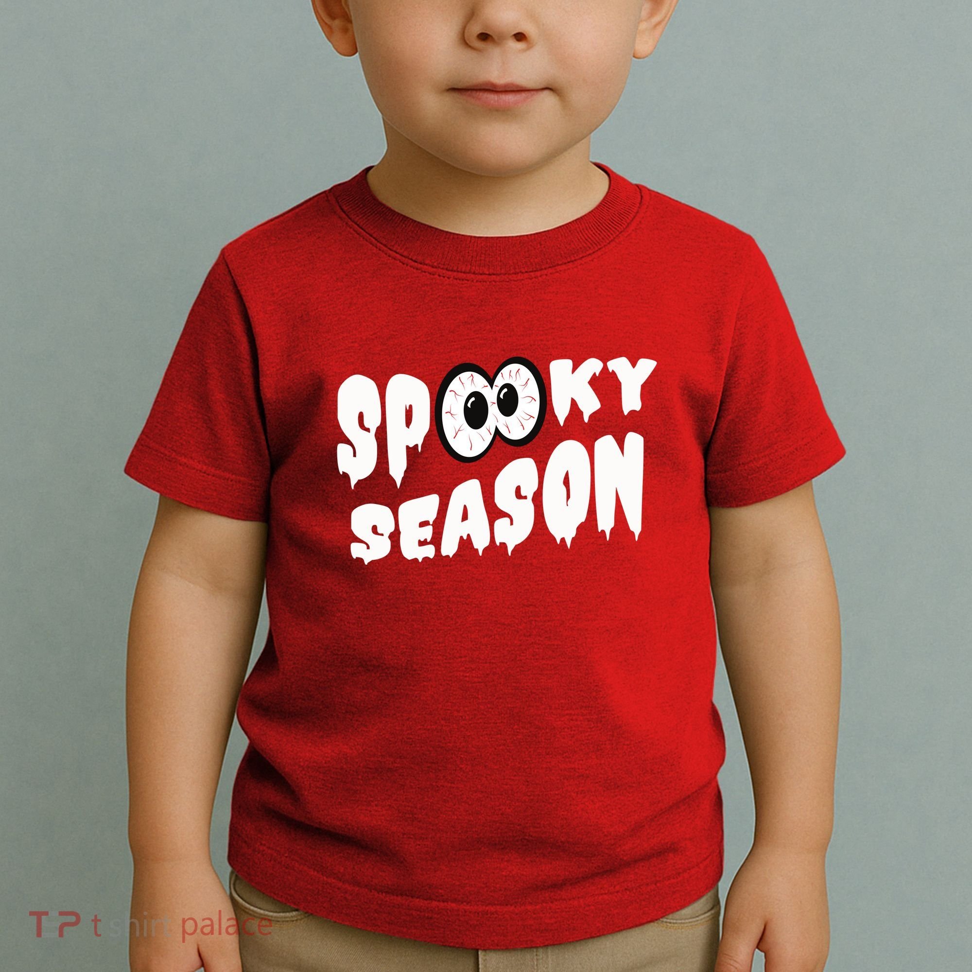 Spooky Season Crazy Eyes Halloween Toddler T-Shirt