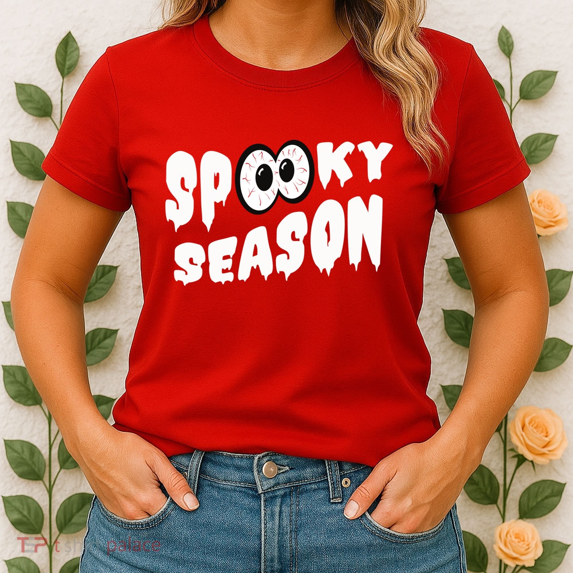 Spooky Season Crazy Eyes Halloween Women's T-Shirt