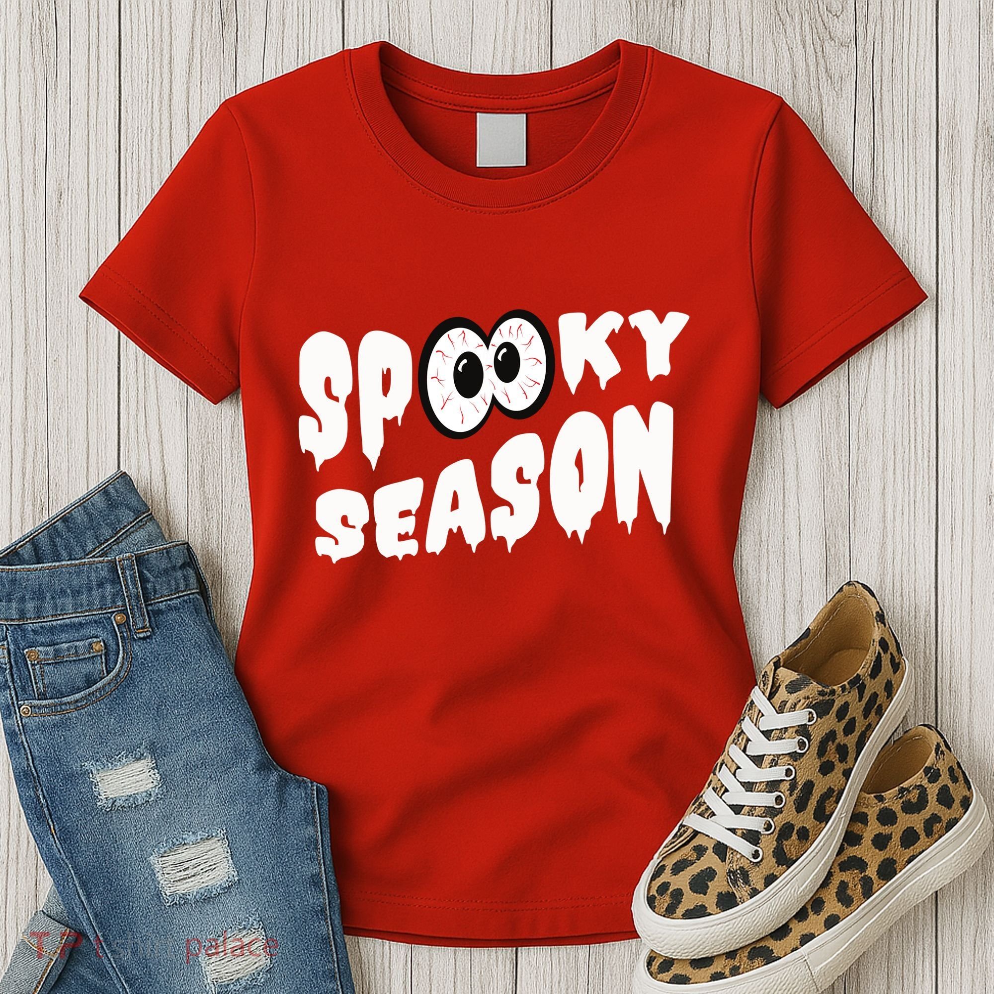 Spooky Season Crazy Eyes Halloween Women's T-Shirt