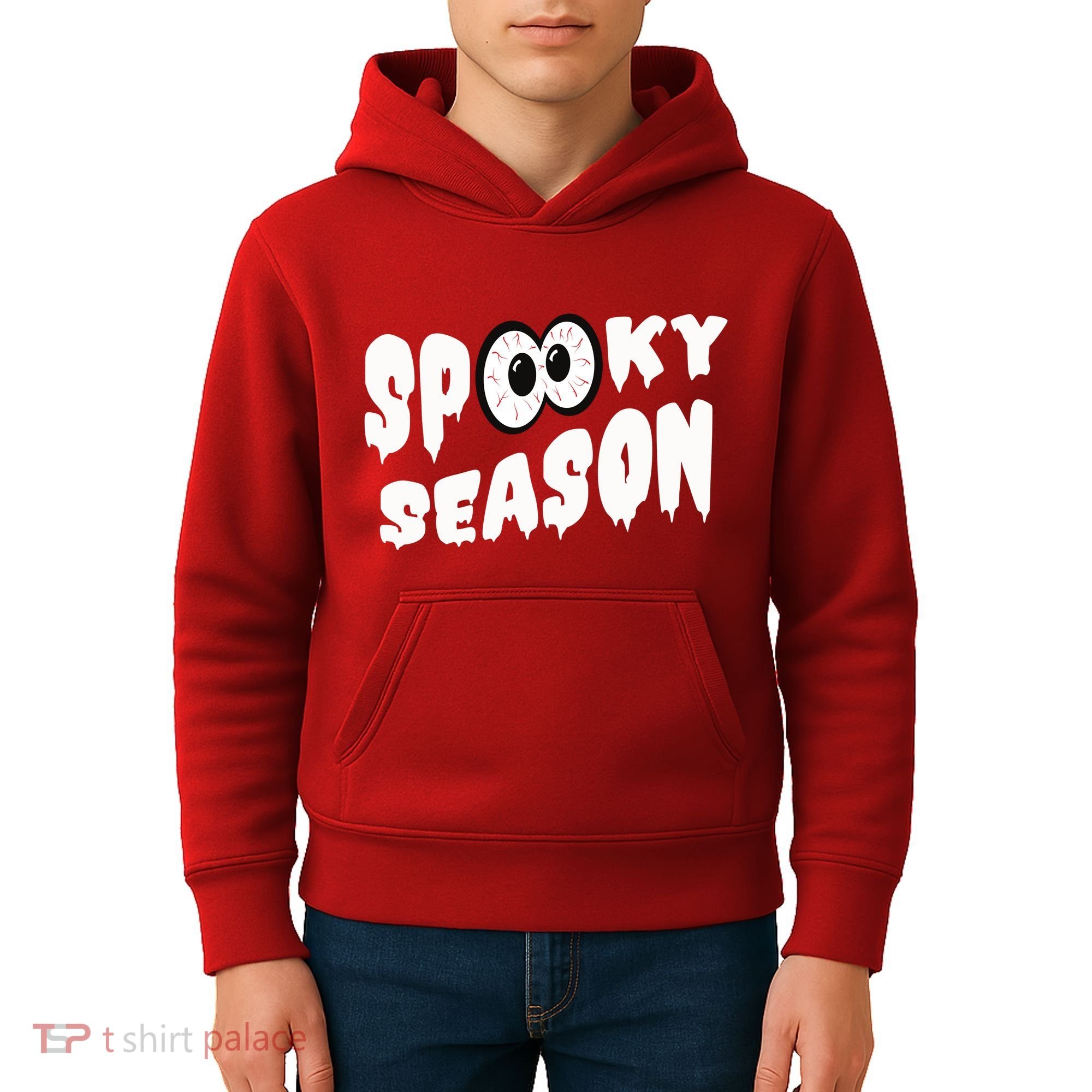 Spooky Season Crazy Eyes Halloween Kids Hoodie