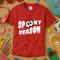 Spooky Season Crazy Eyes Halloween Kids T-Shirt thumb 3