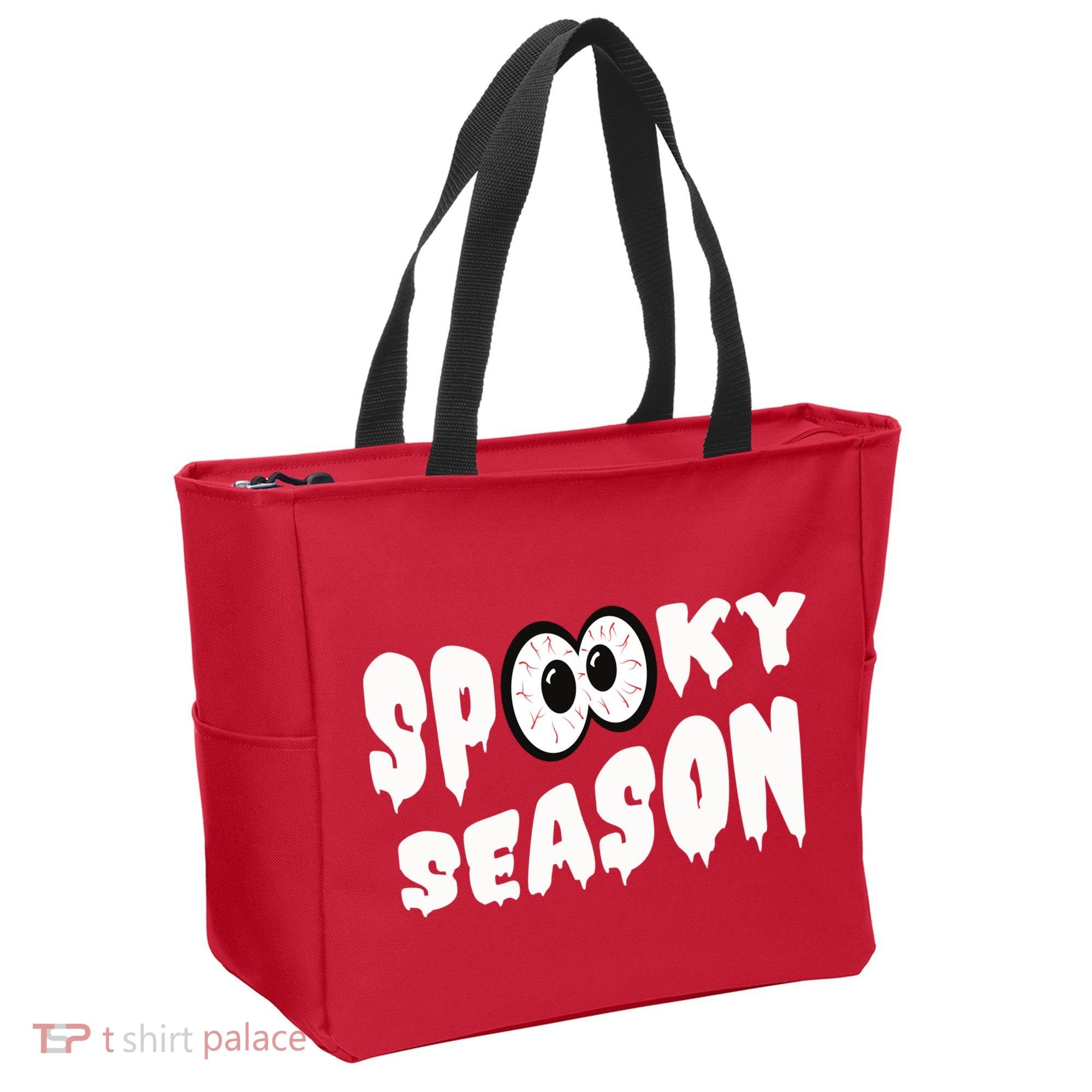 Spooky Season Crazy Eyes Halloween Tote Bag