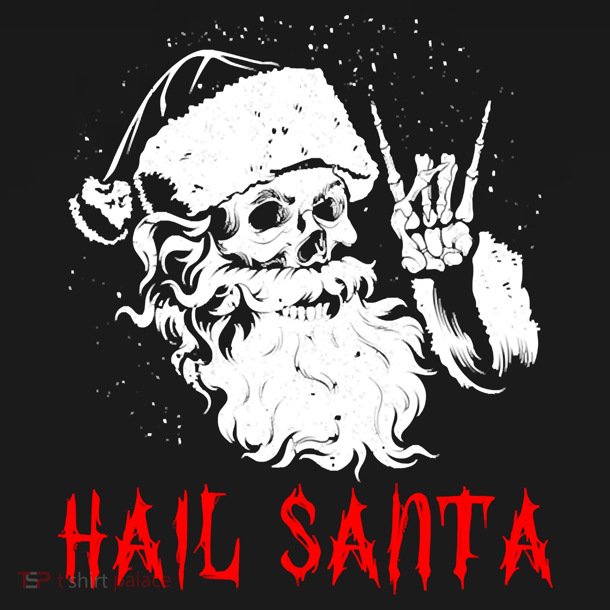 Sleigher Santa Claus Metal Christmas Rock On Hail Santa Sweatshirt