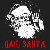 Sleigher Santa Claus Metal Christmas Rock On Hail Santa Beanie thumb 2