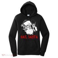 Sleigher Santa Claus Metal Christmas Rock On Hail Santa Women's Hoodie thumb 0