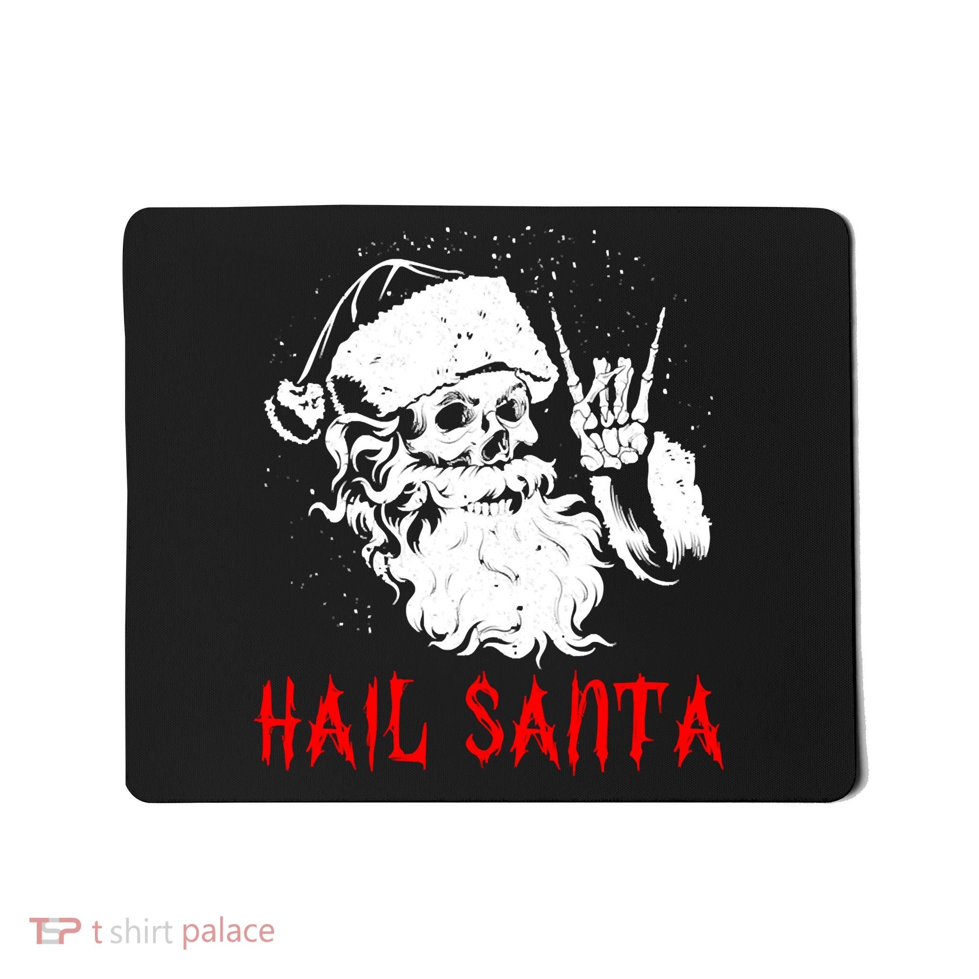 Sleigher Santa Claus Metal Christmas Rock On Hail Santa Mousepad
