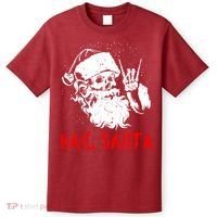 Sleigher Santa Claus Metal Christmas Rock On Hail Santa T-Shirt thumb 0