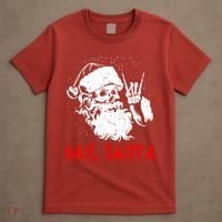 Sleigher Santa Claus Metal Christmas Rock On Hail Santa T-Shirt thumb 4