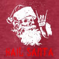 Sleigher Santa Claus Metal Christmas Rock On Hail Santa T-Shirt thumb 5
