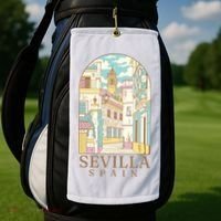 Sevilla Spain City Golf Towel thumb 2
