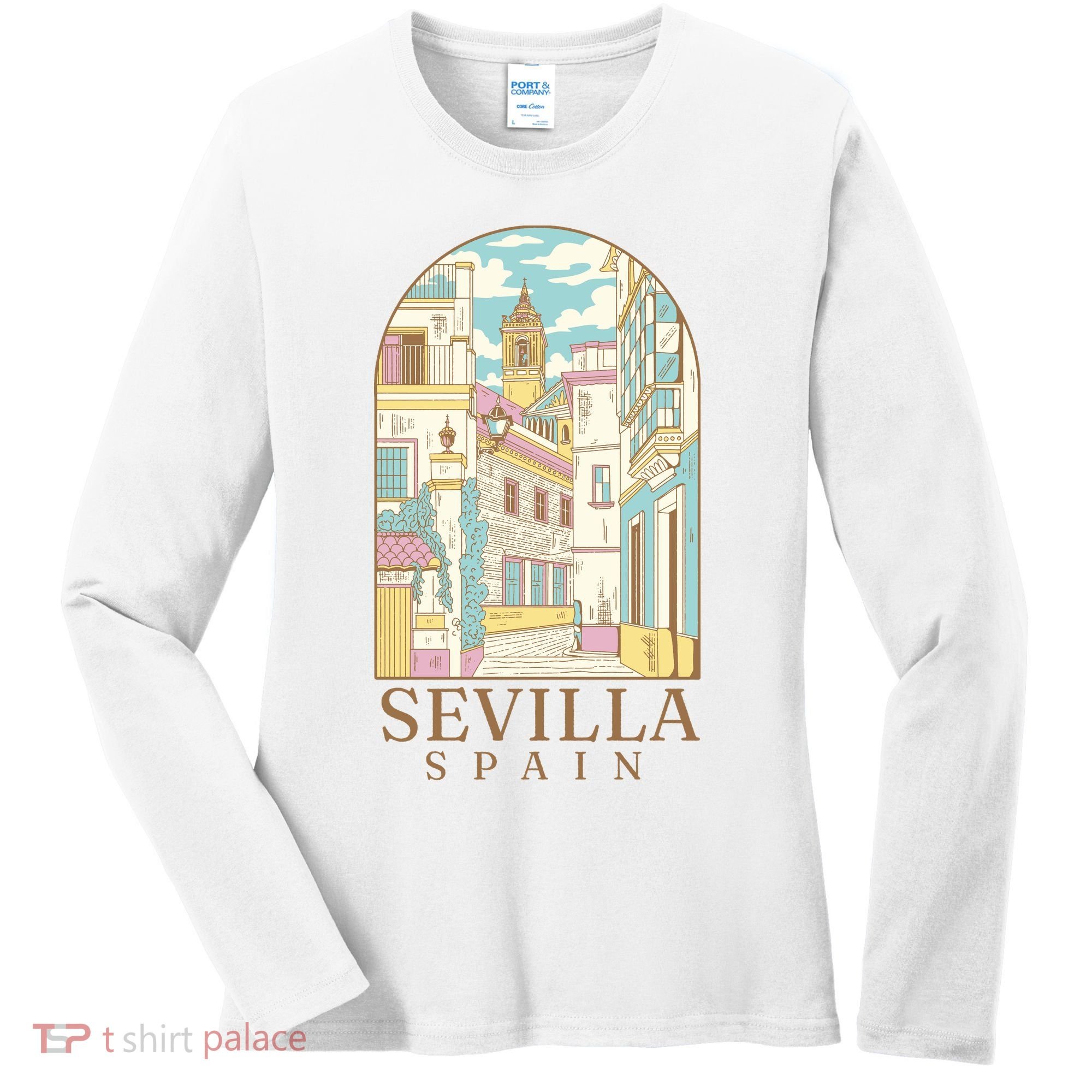 Sevilla Spain City Women's Long Sleeve Shirt