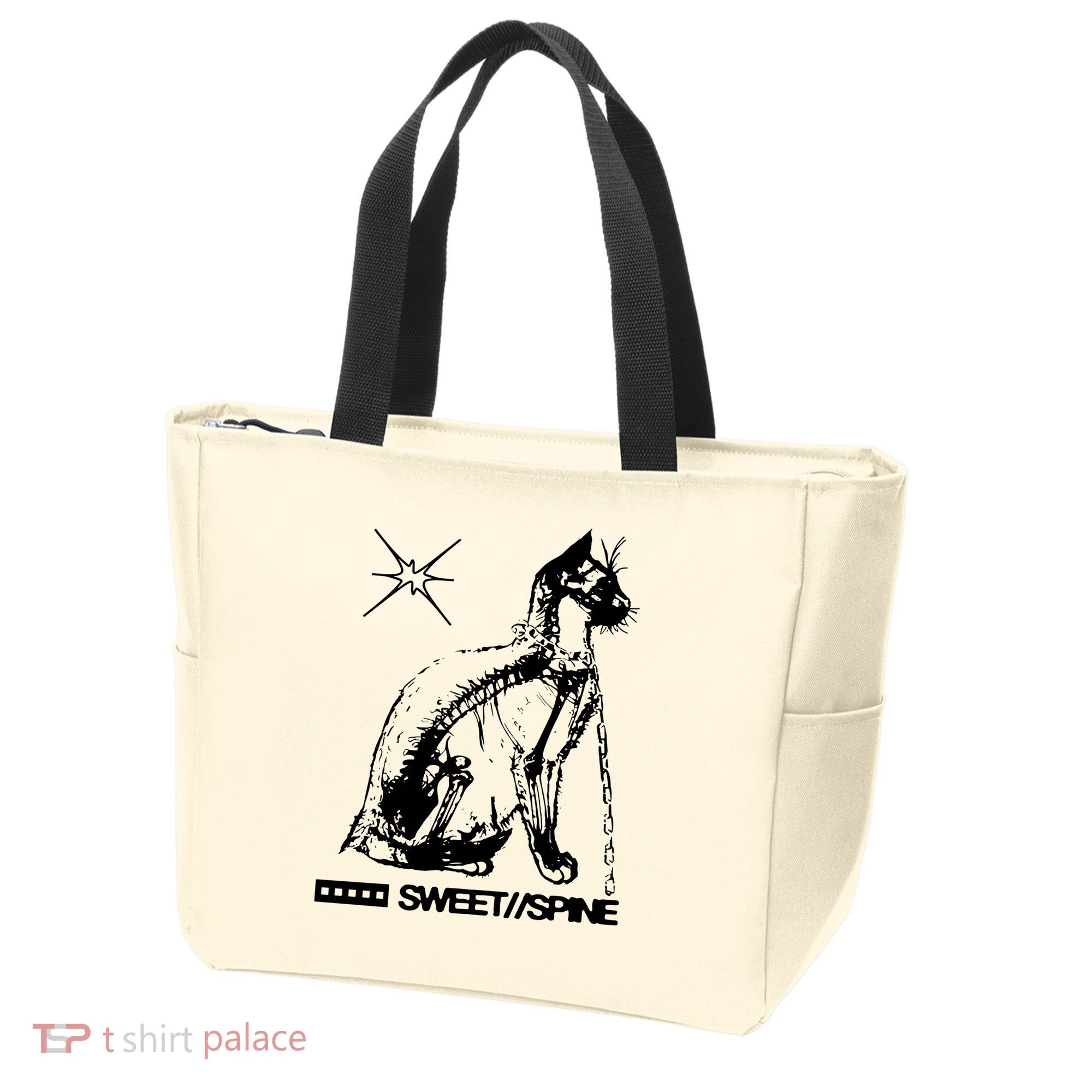 Sweet Spine Cat Tote Bag