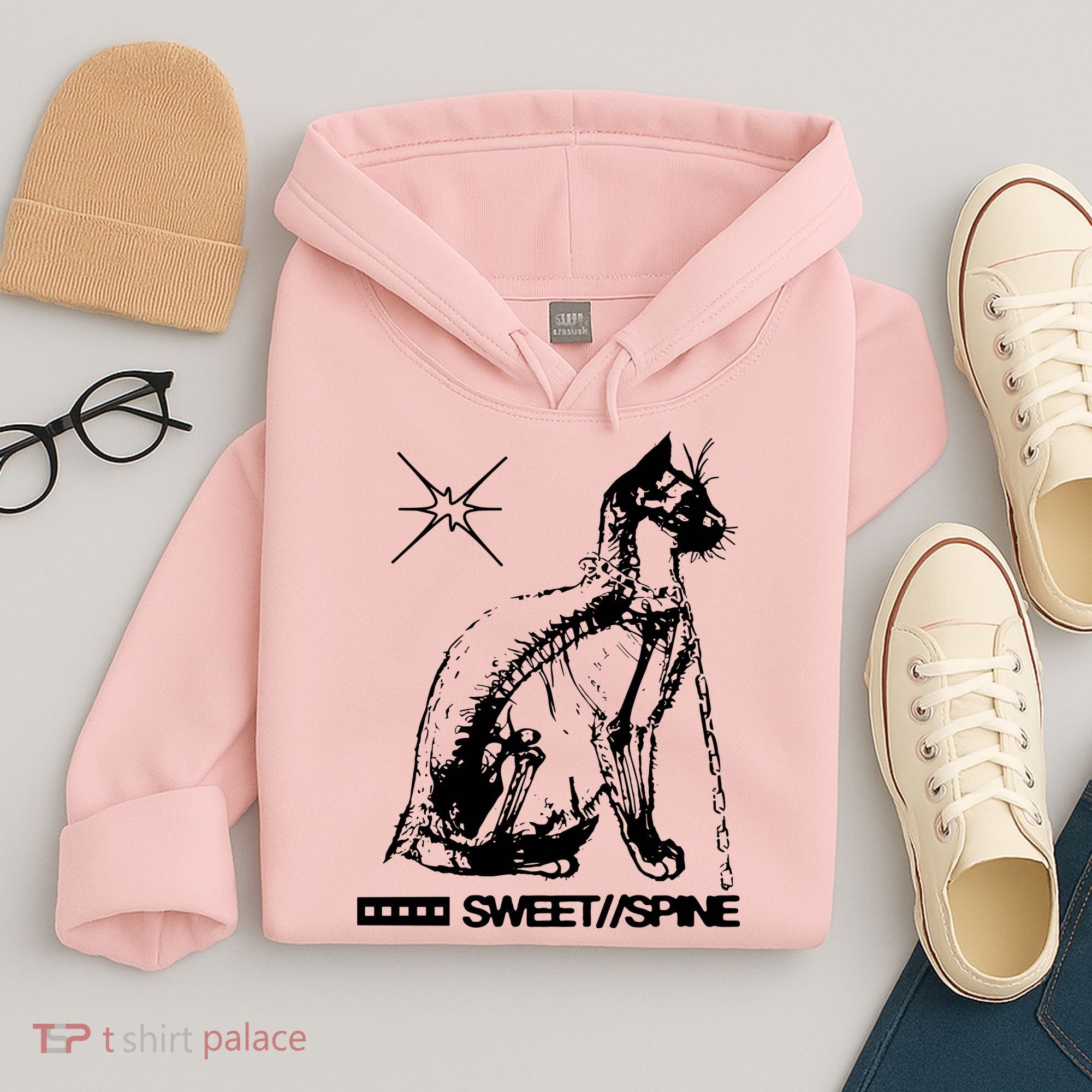 Sweet Spine Cat Hoodie