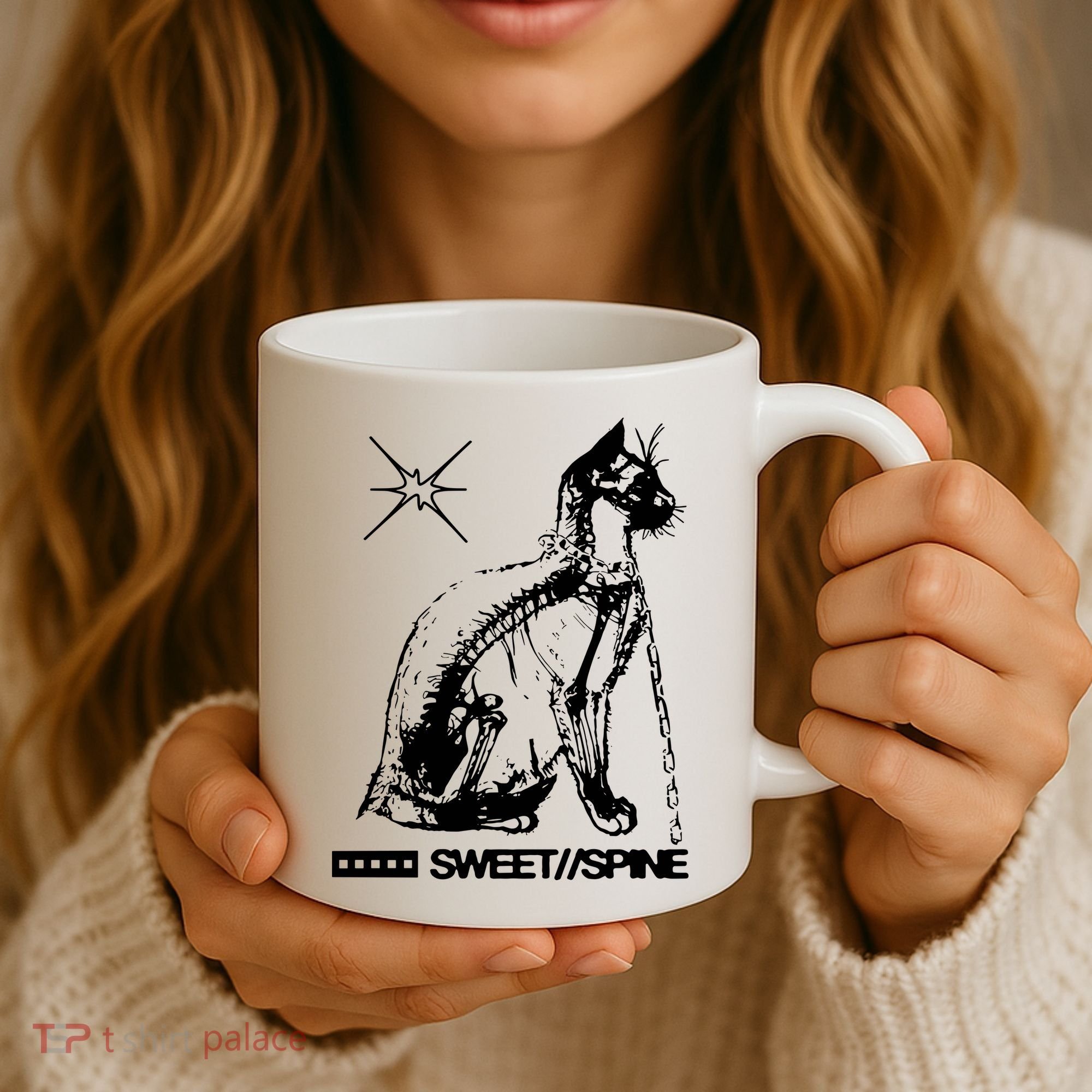 Sweet Spine Cat Coffee Mug