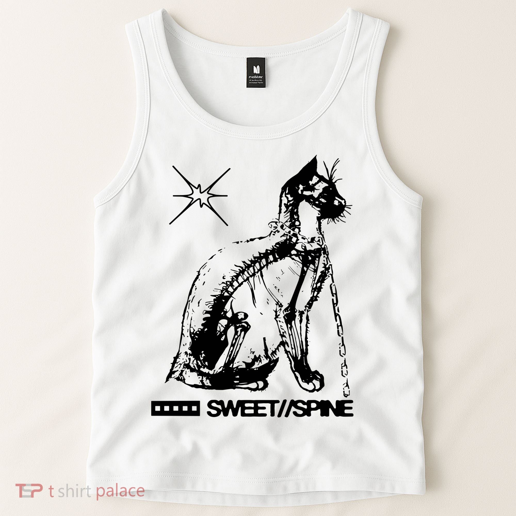 Sweet Spine Cat Tank Top