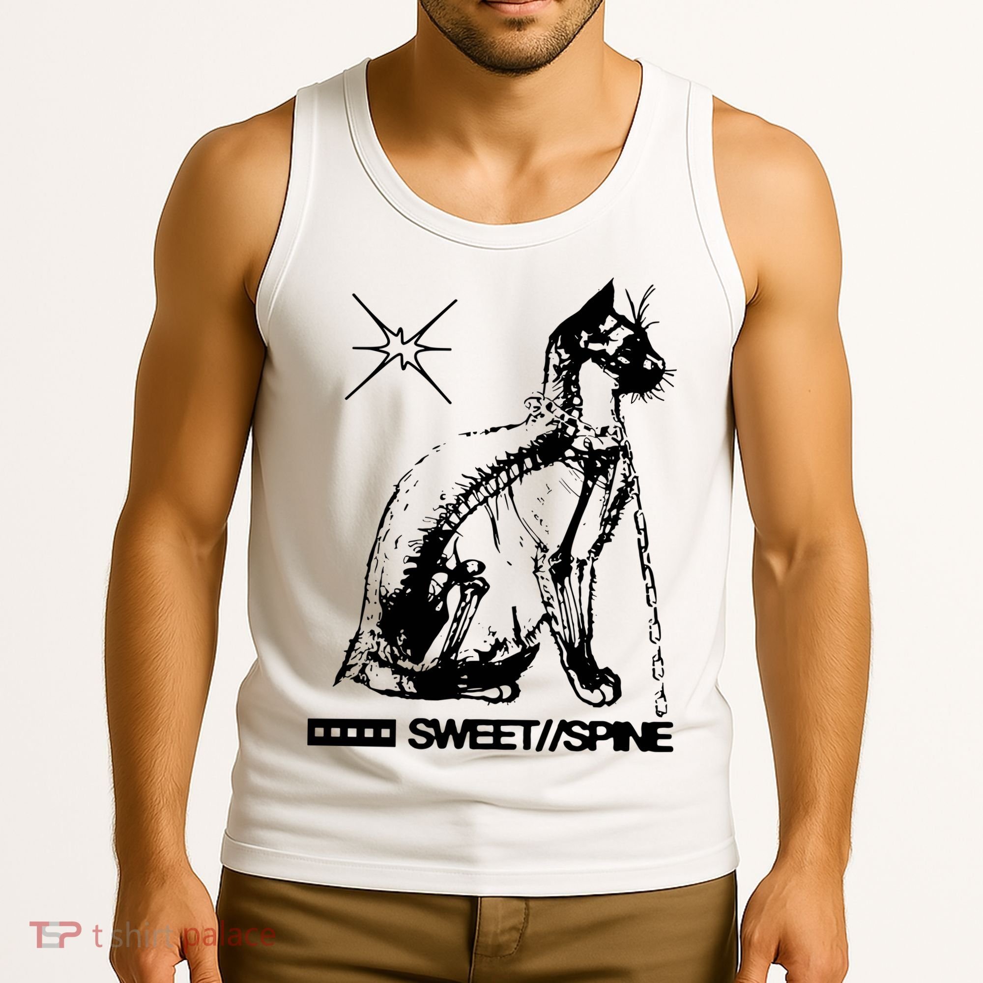 Sweet Spine Cat Tank Top