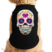 Sugar Skull Calavera Day Of The Dead Dia De Los Muertos Doggie Tank thumb 0