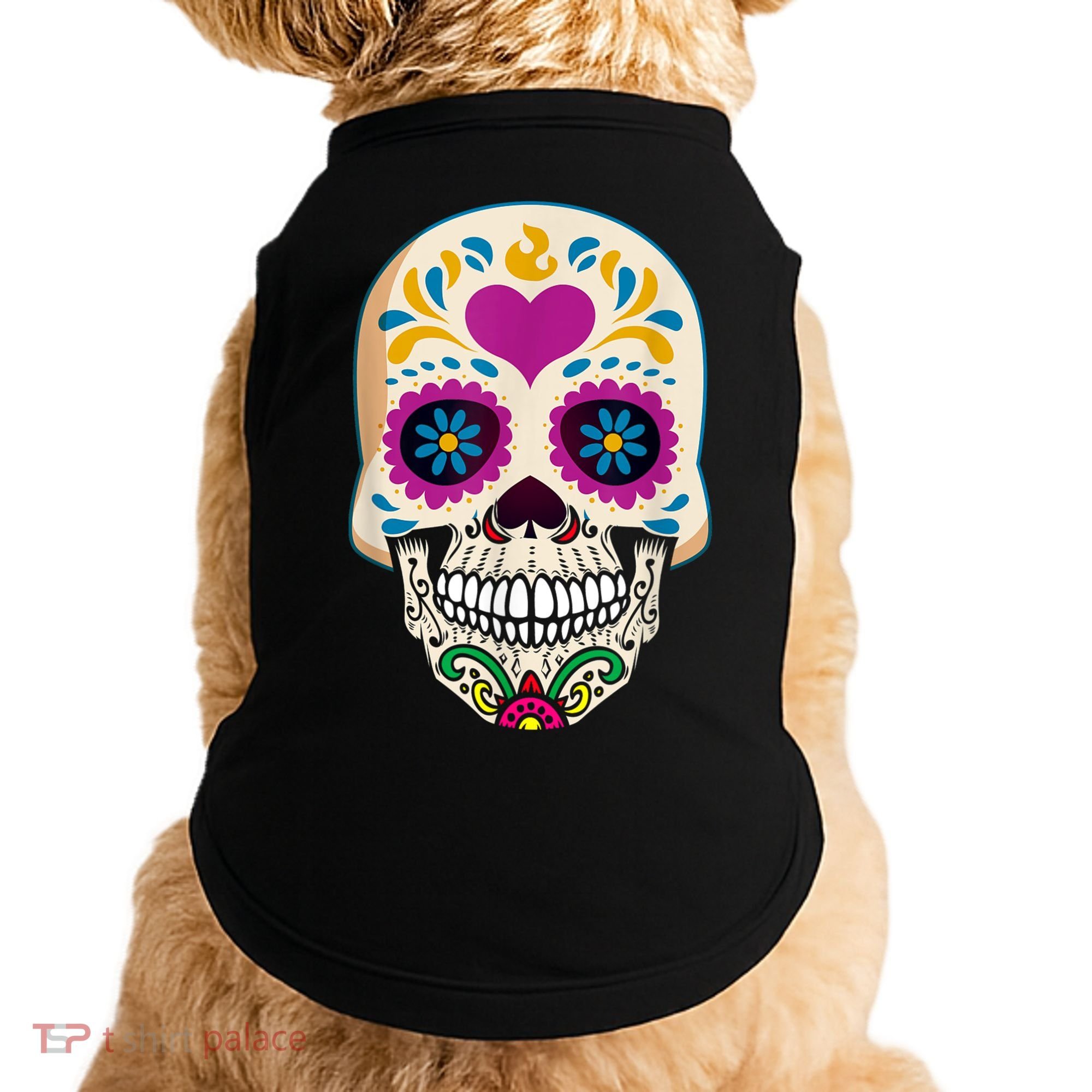 Sugar Skull Calavera Day Of The Dead Dia De Los Muertos Doggie Tank