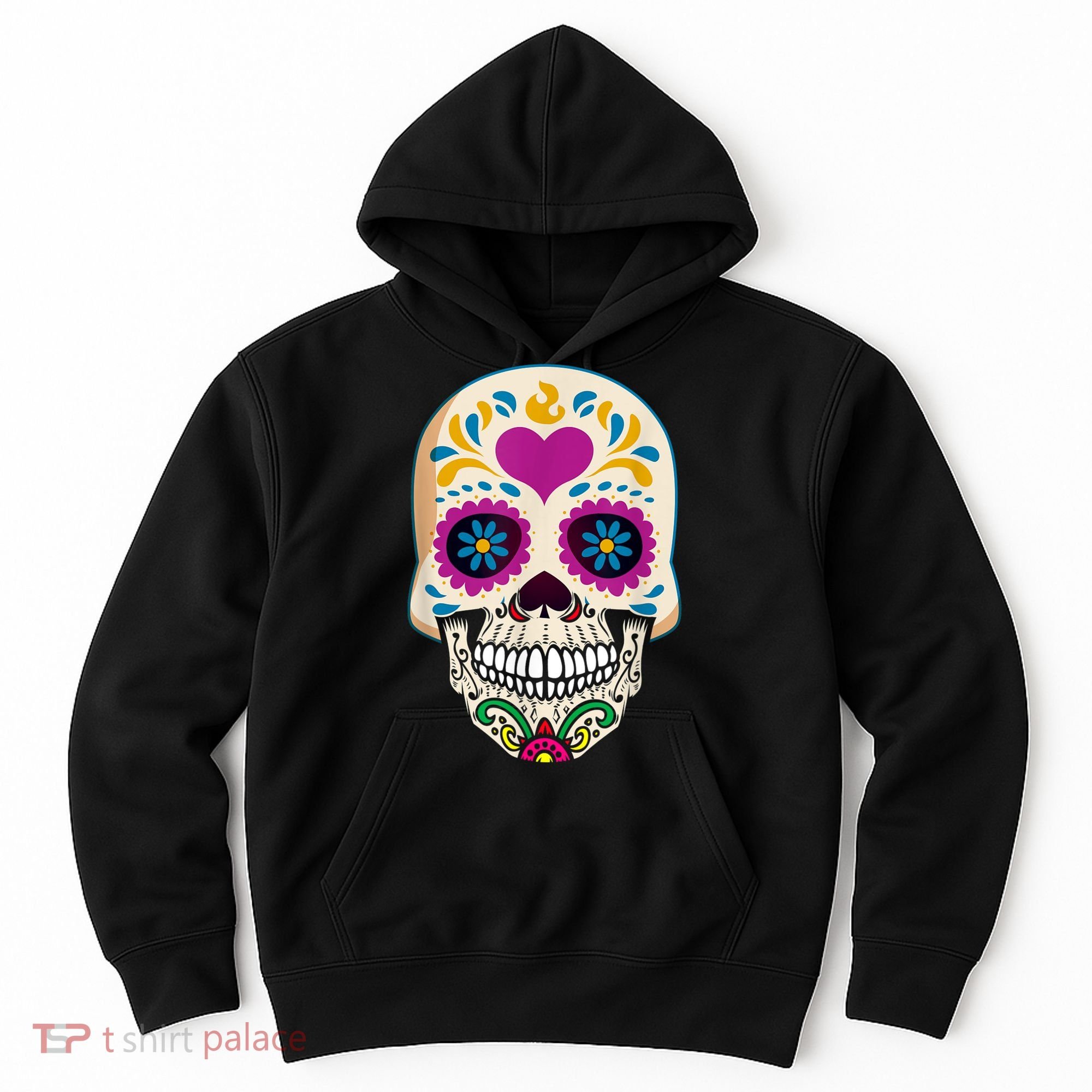 Sugar Skull Calavera Day Of The Dead Dia De Los Muertos Hoodie