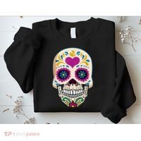 Sugar Skull Calavera Day Of The Dead Dia De Los Muertos Sweatshirt thumb 2