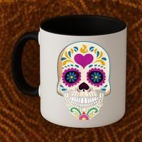 Sugar Skull Calavera Day Of The Dead Dia De Los Muertos Coffee Mug thumb 2