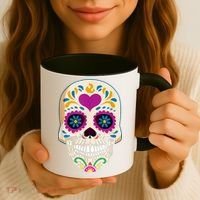 Sugar Skull Calavera Day Of The Dead Dia De Los Muertos Coffee Mug thumb 3