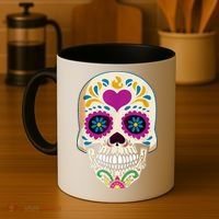 Sugar Skull Calavera Day Of The Dead Dia De Los Muertos Coffee Mug thumb 4