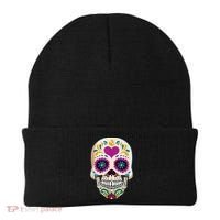 Sugar Skull Calavera Day Of The Dead Dia De Los Muertos Beanie thumb 0
