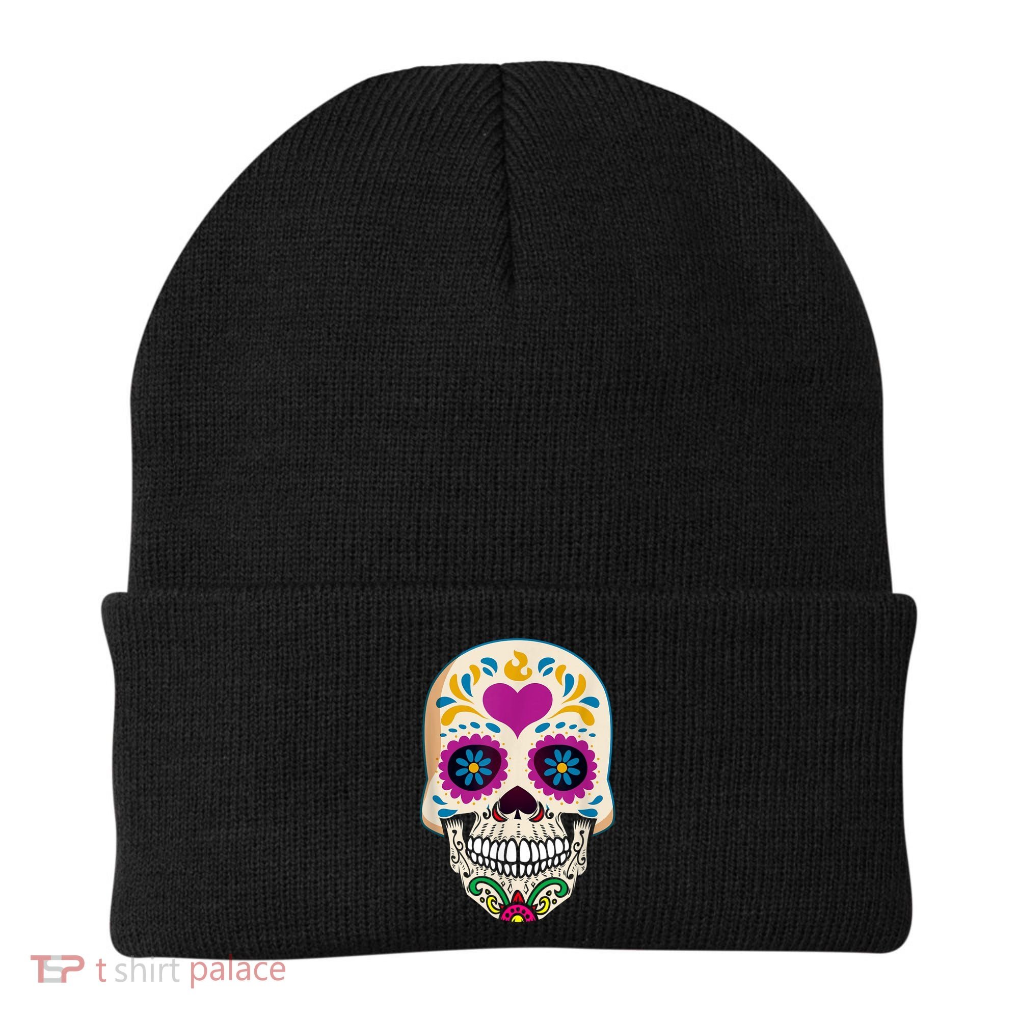 Sugar Skull Calavera Day Of The Dead Dia De Los Muertos Beanie