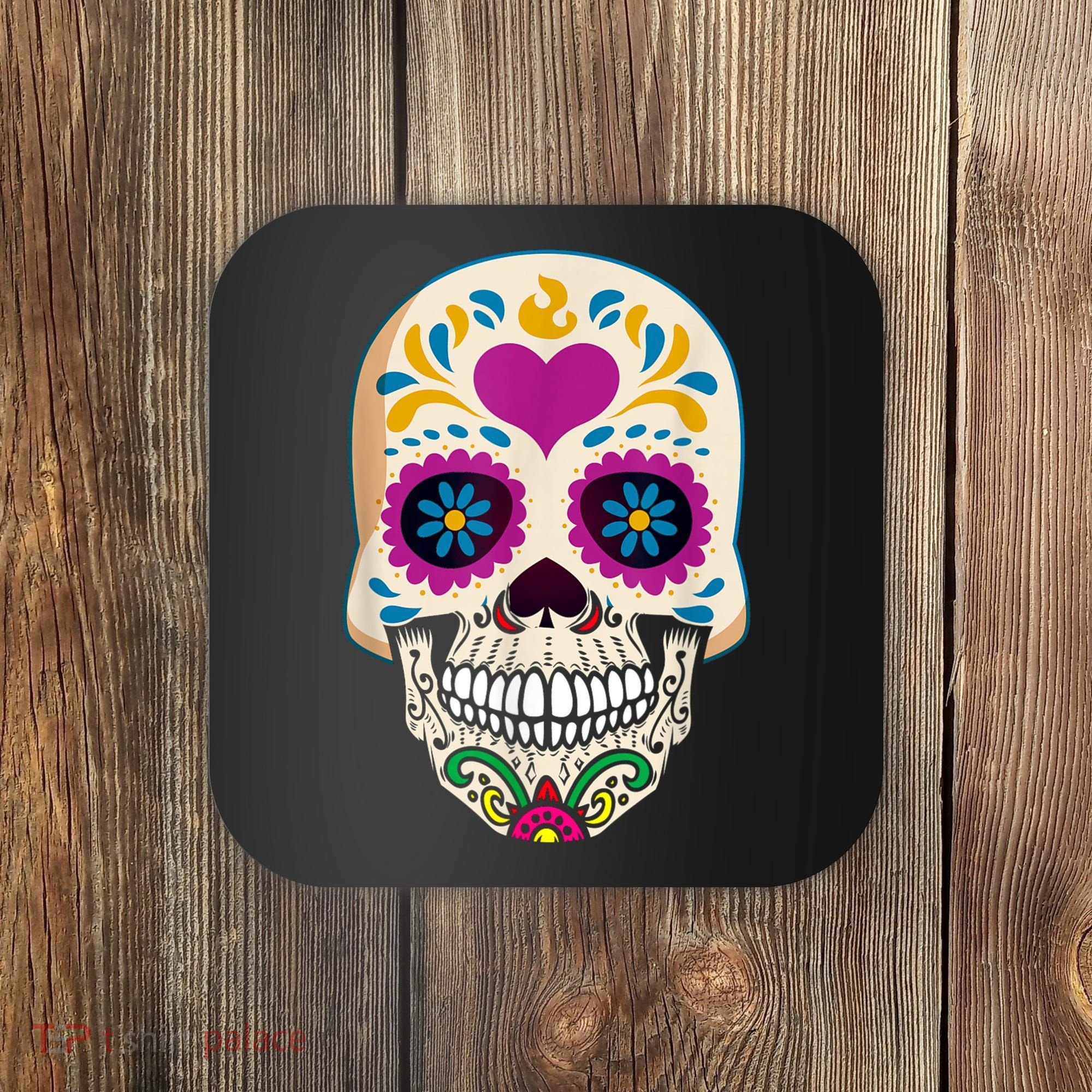 Sugar Skull Calavera Day Of The Dead Dia De Los Muertos Coaster